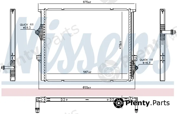 Nissens 606397 — Low Temperature Cooler, charge air cooler