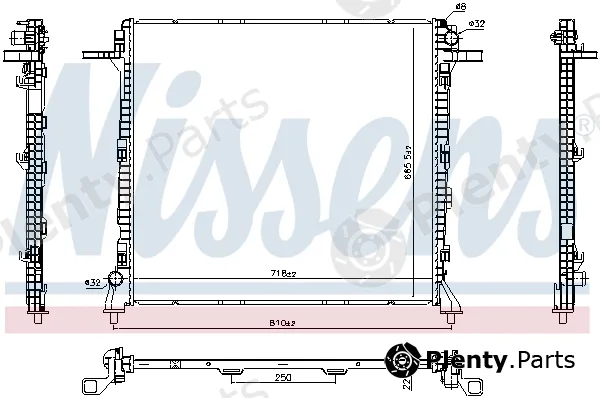 Nissens 606982 — Radiator, engine cooling