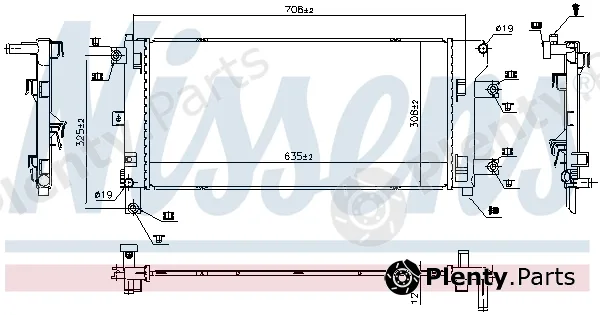Nissens 606264 — Radiator, engine cooling ** FIRST FIT **