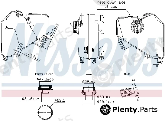 Nissens 996322 — Expansion Tank, coolant ** FIRST FIT **