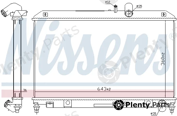 Nissens 68540 — Radiator, engine cooling