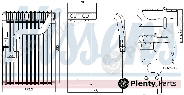 Nissens 92237 — Evaporator, air conditioning