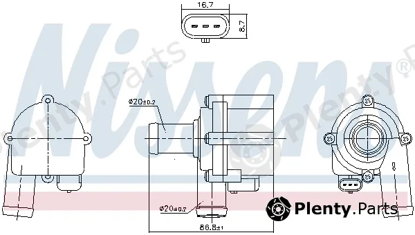 Nissens 832172 — Water Pump, engine cooling
