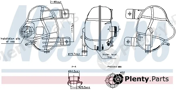 Nissens 996250 — Expansion Tank, coolant