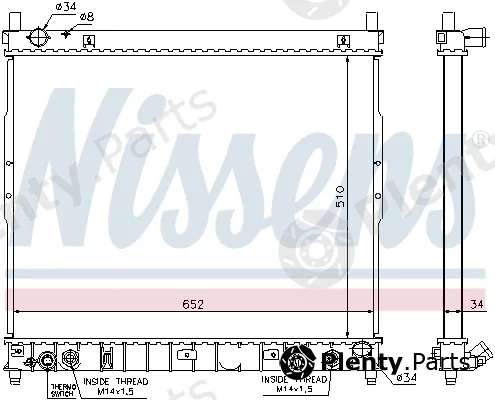 Nissens 64318 — Radiator, engine cooling