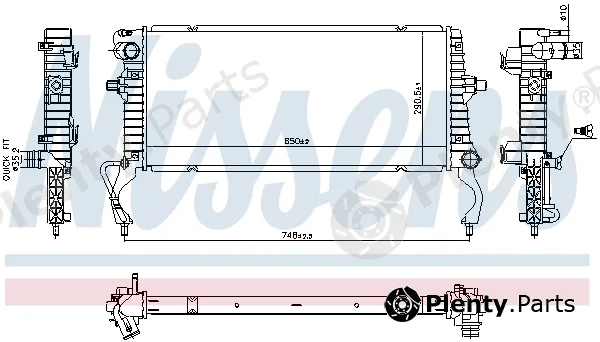 Nissens 607023 — Radiator, engine cooling