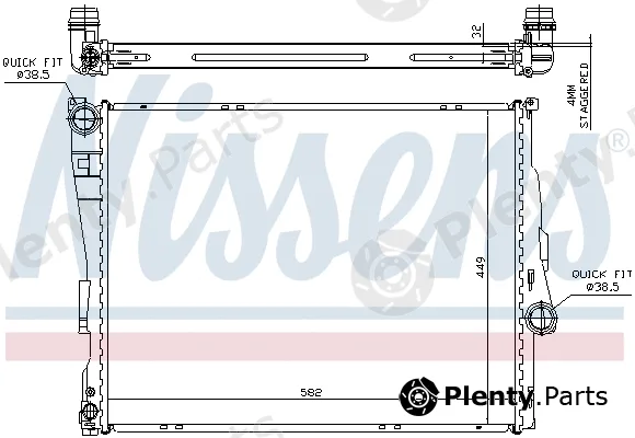 Nissens 60875 — Radiator, engine cooling ** FIRST FIT **