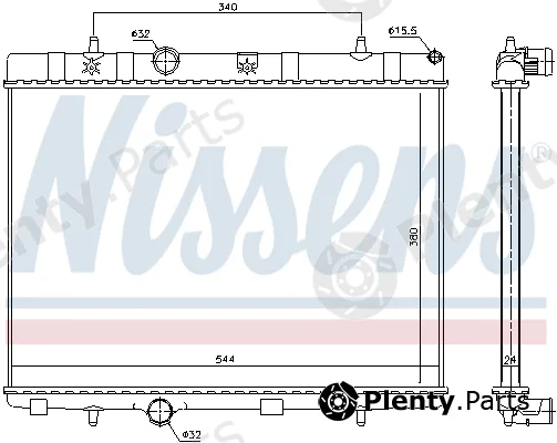 Nissens 690982 — Radiator, engine cooling