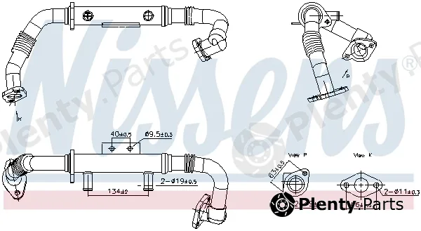 Nissens 989428 — Cooler, exhaust gas recirculation