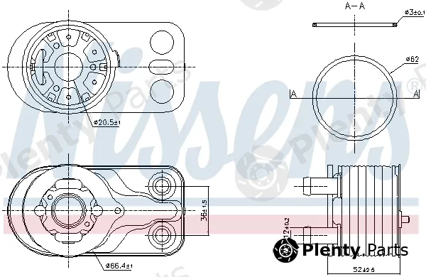 Nissens 91422 — Oil Cooler, engine oil