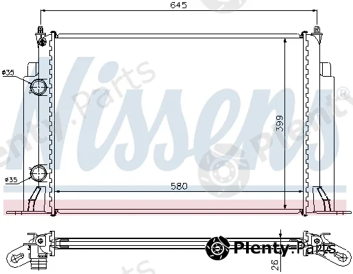 Nissens 693518 — Radiator, engine cooling
