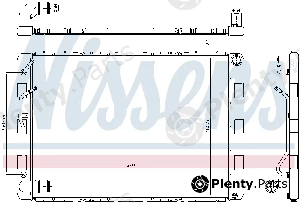 Nissens 606278 — Radiator, engine cooling