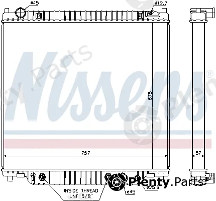 Nissens 69205 — Radiator, engine cooling