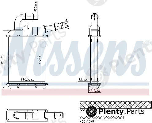 Nissens 707279 — Heat Exchanger, interior heating