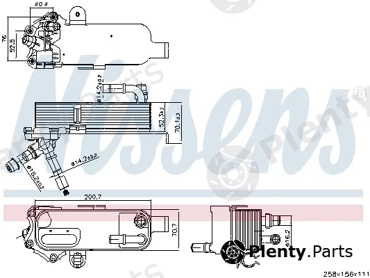 Nissens 91298 — Oil Cooler, engine oil
