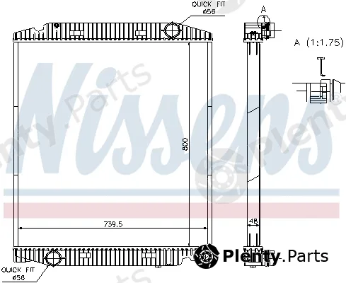 Nissens 63330A — Radiator, engine cooling