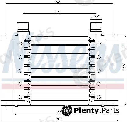 Nissens 90063 — Oil Cooler, engine oil