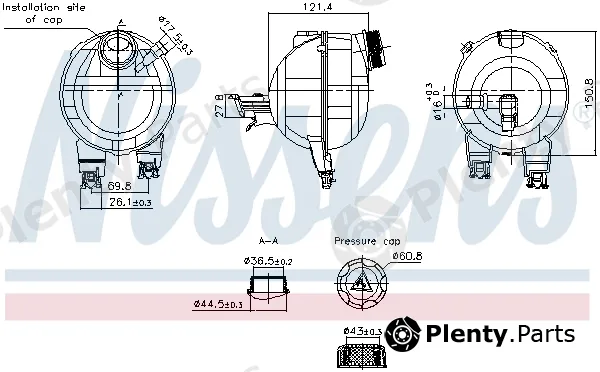 Nissens 996306 — Expansion Tank, coolant ** FIRST FIT **