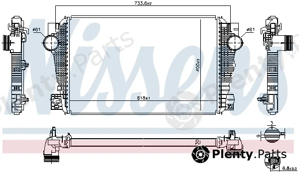 Nissens 96258 — Charge Air Cooler