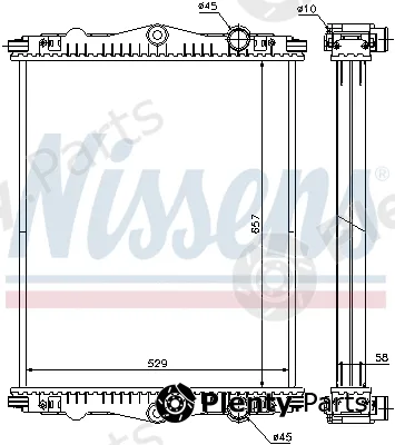 Nissens 614430 — Radiator, engine cooling ** FIRST FIT **