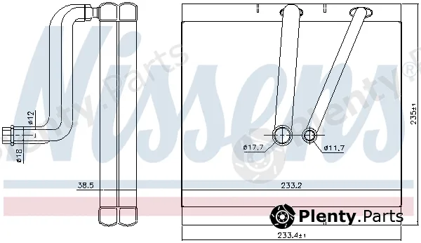 Nissens 92381 — Evaporator, air conditioning