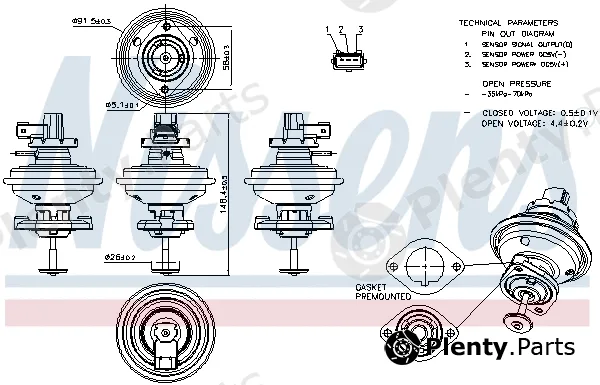 Nissens 98208 — EGR Valve ** FIRST FIT **