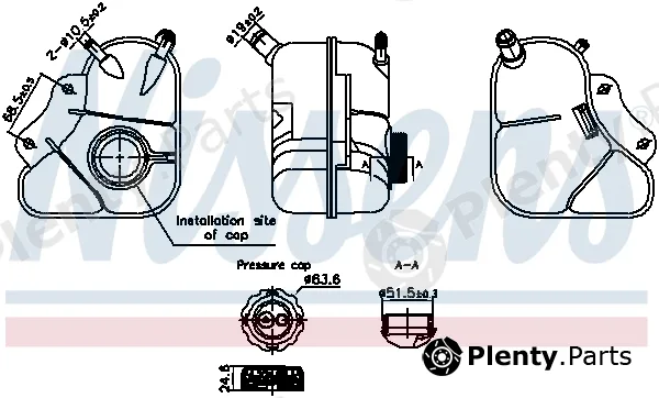 Nissens 996354 — Expansion Tank, coolant