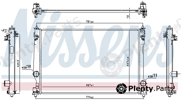Nissens 606786 — Radiator, engine cooling