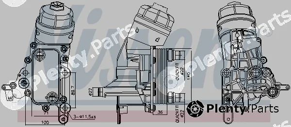 Nissens 91343 — Oil Cooler, engine oil