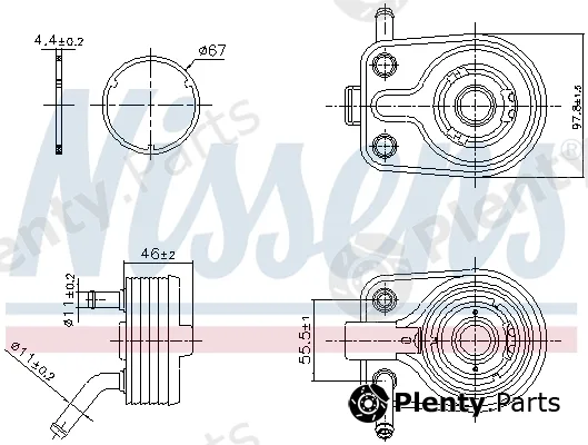 Nissens 91447 — Oil Cooler, engine oil