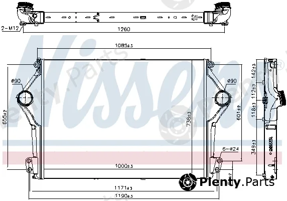 Nissens 961262 — Charge Air Cooler