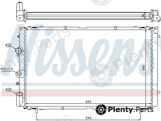 Nissens 695584 — Radiator, engine cooling