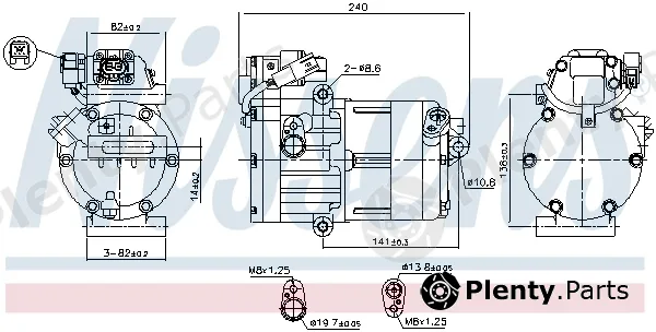 Nissens 891022 — Compressor, air conditioning ** FIRST FIT **