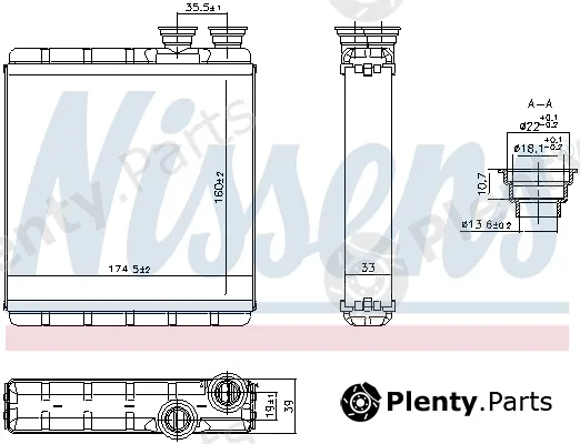 Nissens 707302 — Heat Exchanger, interior heating