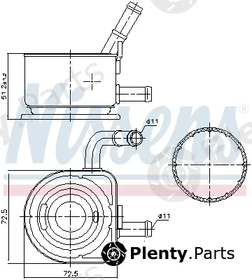 Nissens 91230 — Oil Cooler, engine oil ** FIRST FIT **