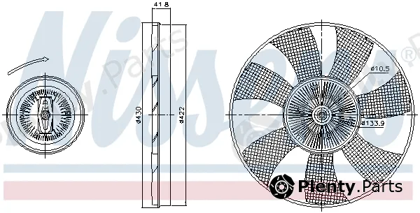 Nissens 86222 — Clutch, radiator fan