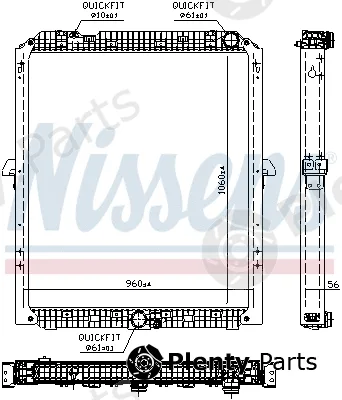 Nissens 67176 — Radiator, engine cooling