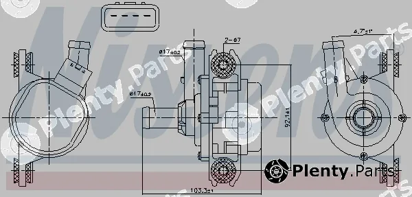 Nissens 831388 — Water Pump, engine cooling