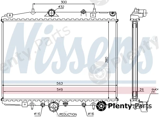 Nissens 696607 — Radiator, engine cooling