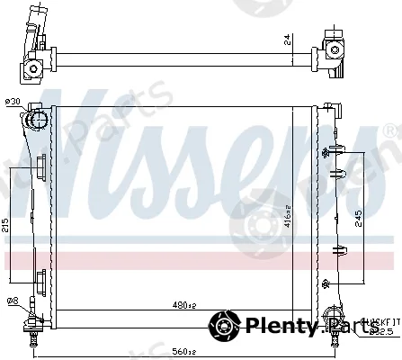 Nissens 693420 — Radiator, engine cooling