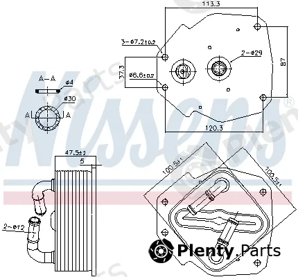 Nissens 91418 — Oil Cooler, engine oil