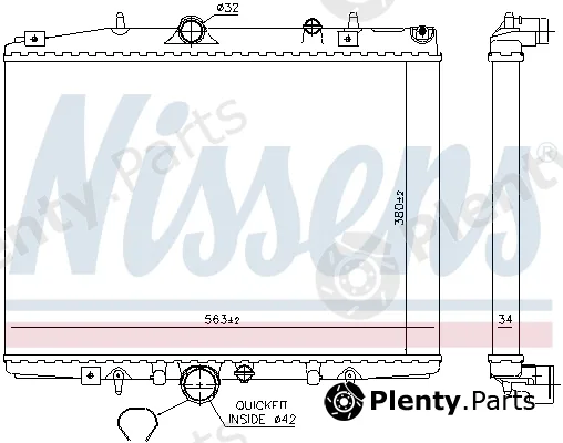 Nissens 694510 — Radiator, engine cooling ** FIRST FIT **