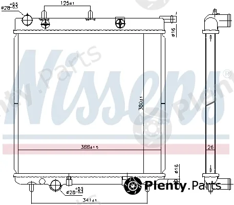 Nissens 606400 — Radiator, engine cooling
