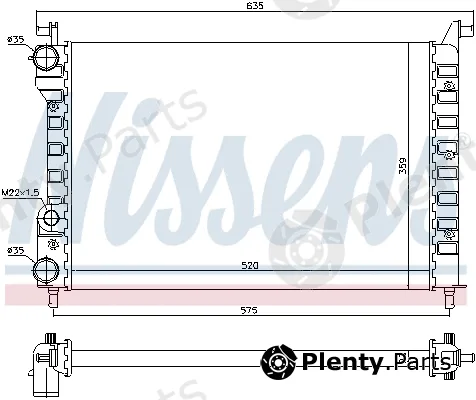 Nissens 694676 — Radiator, engine cooling