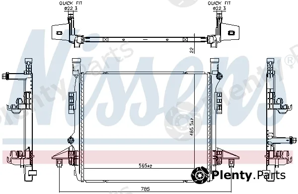 Nissens 606780 — Radiator, engine cooling