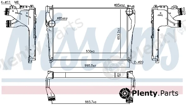 Nissens 961564 — Charge Air Cooler