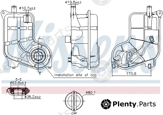 Nissens 996287 — Expansion Tank, coolant ** FIRST FIT **
