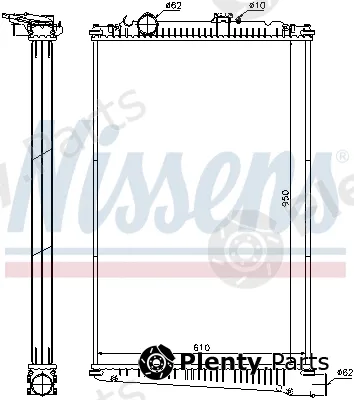 Nissens 614420 — Radiator, engine cooling