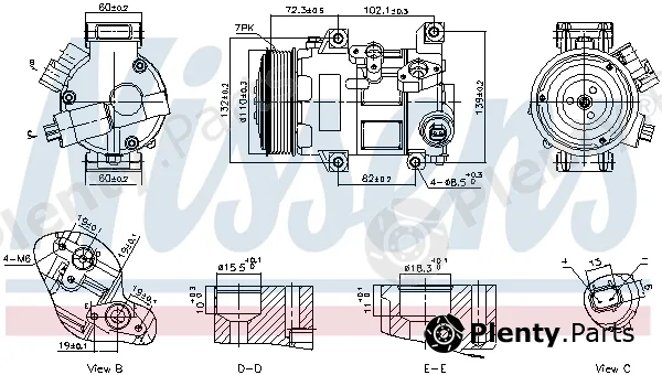 Nissens 89516 — Compressor, air conditioning ** FIRST FIT **