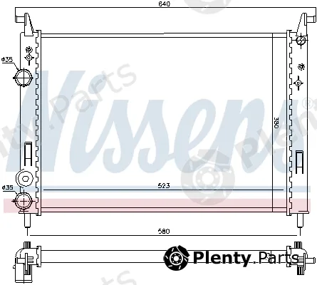 Nissens 691154 — Radiator, engine cooling